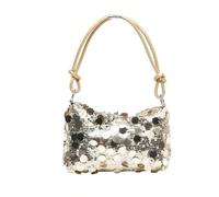 XFSRG Sac sous-épaule à paillettes accessoire glamour pour femme, idéal soirée, mariage, cocktail, brillant et chic, taille parfaite pour téléphone, maquillage et petits essentiels(Or)