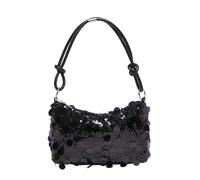 XFSRG Sac sous-épaule à paillettes accessoire glamour pour femme, idéal soirée, mariage, cocktail, brillant et chic, taille parfaite pour téléphone, maquillage et petits essentiels(Noir)