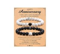 XFSRG Set De Bracelets Pour Couple Cadeau Romantique Pour Saint Valentin Anniversaire Et Fête Réglable Pour Lui Et Elle De Haute Qualité Pour Moments Spéciaux ()