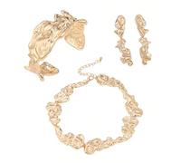 XFSRG Set di Gioielli da Sposa Ensemble collier, boucles d'oreilles et braceletsStyle irrégulier en métal laqué Prom Bridal Bridesmaid Gioielli Set