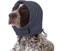 XFSRG Snood Chien Cache Oreille Écharpe Chien Capuche Ajustable Tour de Cou Protection Hivernale Couvre-Tête Confortable Accessoire Apaisant pour Chiens(Gris-M)