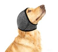 XFSRG Snood Chien Protections d'oreilles Réglables Soulager l'Anxiété Contre Bruit pour Toilettage Bain et Natation(Gris/L)