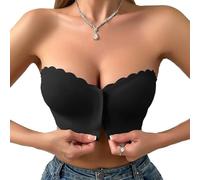 XFSRG Soutien Gorge sans Bretelles Femme Bandeau Attache Devant Soutien Gorge Push up Bretelle Amovible Bra