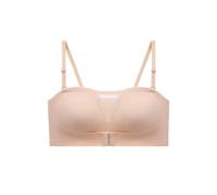 XFSRG Soutien Gorge sans Bretelles Invisible Bandeau Forme Coeur avec Armature Adhésif Confortable Maintien Parfait Soutiens Gorges Femme pour Robes Décolletées Soirées Mariage (Couleur Chair XL)