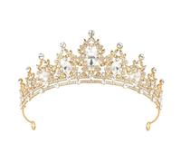 XFSRG Strass Couronne Femme Luxe et Brillance Diadème Élégance Accessoires d'Anniversaire Couronne de Mariée