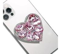 XFSRG Strass de Luxe Coeur Support et Grip Brillant Support de Téléphone Sûr et Stable Pliable pour Les Études Le Travail Les Voyages