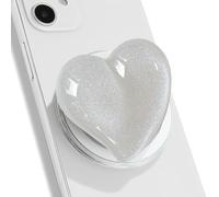 XFSRG Support et Grip Magnétique Coeur Pailleté de Couleur Unie Support de Téléphone Mignon et Exquis Compatible avec Le Chargement sans Fil