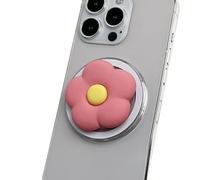 XFSRG Support et Grip Magnétique Compatible Poignée de Telephone Extensible Pliable Fleur Stéréoscopique Airbag Support Portable Poignées Téléphone pour Téléphone