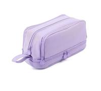 XFSRG Trousse à Crayons Grande Capacité Scolaire Trousse à Crayons Zippée Portable avec Poignée pour Enfants et Adultes Fournitures Scolaires Polyvalentes（Violet）