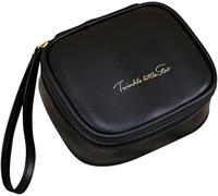XFSRG Trousse Cosmétique Carrée Portable Maquillage Rangement Élégant Voyage Pratique Accessoire Beauté Femme Compacte Luxueuse Quotidienne