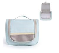 XFSRG Trousse de Toilette Suspendue Imperméable pour Femme Grande Trousse Maquillage avec Compartiments et Poches en Filet Organisateur de Cosmétiques pour Voyages et Usage Quotidien (Bleu)