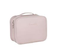 XFSRG Trousse Maquillage 3 en 1 avec Organisateur de Pinceaux Amovible Trousses de Maquillage en Cuir PU Souple Grande Trousse de Toilette Femme et Organisateur de Voyage (Blanc)