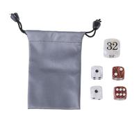 XFUYI 1 Ensemble de dés de Backgammon en Acrylique « Perles » Comprenant Un Cube de 22 mm permettant de Doubler la Mise et Quatre dés de 16 mm, avec Sac de Rangement et Accessoires de Jeu.