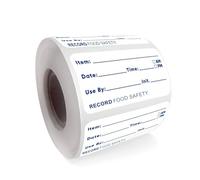 XFUYI 500 pièces étiquettes de matières solubles Autocollants de matières solubles Stockage de sécurité des eaux ou récipients en Plastique en métal en Verre Feuille de cuivre