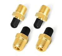 XFUYI Air 1/4" mâle, 4 pièces de Remplissage en Laiton avec Bouchons, Utilisation avec de l'air comprimé