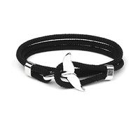 XFUYI Bracelet Viking Multicouche en Corde de Milan avec breloque Queue de Baleine, Bijou de Poignet pour Homme, Bracelet de Plage, chaîne