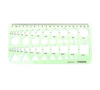 XFUYI Cercles géométriques en Plastique Carrés Hexagones pour modèle de Triangle Règle Dessin T Plastique