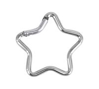 XFUYI Crochet de Verrouillage Robuste pour Camping pêche randonnée Voyage Mousqueton en Alliage d'aluminium Boucle d'escalade en Forme d'étoile Argent