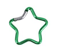 XFUYI Crochet de Verrouillage Robuste pour Camping pêche randonnée Voyage Mousqueton en Alliage d'aluminium Boucle d'escalade en Forme d'étoile Vert