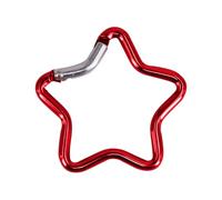 XFUYI Crochet de Verrouillage Robuste pour Camping pêche randonnée Voyage Mousqueton en Alliage d'aluminium Boucle d'escalade en Forme d'étoile Rouge