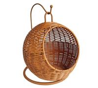 XFUYI Hamac Suspendu en Imitation rotin pour Chat - Lit pour Petit Espace - Nid Confortable pour Petit Chat - pour l'intérieur et l'extérieur