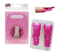 XFUYI Lot de 26 protecteurs de Vernis à Ongles réutilisables, 10 Tailles, Protection C Shield pour la Peau et Les cuticules pour la Peinture Artistique des Ongles