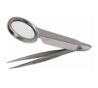 XFUYI Loupe multifonctionnelle Portable avec Pince à épiler Loupe portative avec Pince à épiler de précision Outils de réparation de loupe en Acier Inoxydable