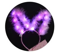 XFUYI Serre-tête Oreilles de Lapin Lumineuses, Accessoire de Coiffure décoratif Unique pour Les fêtes et Festivals Nocturnes