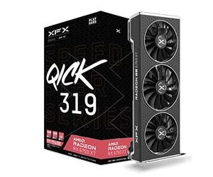 XFX Speedster QICK319 Radeon RX 6750XT Core Carte Graphique Gaming avec 12 Go GDDR6 HDMI 3 x DP, AMD RDNA™ 2 (RX-675XYJFDP)