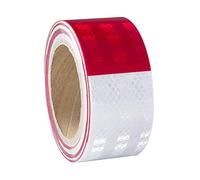 XFXIA Bande Reflechissante Autocollante Rouge et Blanc 20mx5cm Ruban Reflechissant Adhesif Haute Intensité Bande Réfléchissante pour véhicules, Camion, remorques de Nuit, Rappel de sécurité