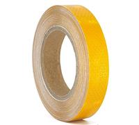 XFXIA Ruban Réfléchissant Jaune 20m x 2.5cm - Réflecteur Étanche, Autocollant de Sécurité et d'Avertissement Visible Pour Véhicules, Remorques, Bateaux, Camions