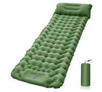 XFYESL Matelas Gonflable Matelas Gonflable de Camping, Matelas de Couchage extérieur avec oreillers, Tapis de Voyage, lit Pliant Le Camping Matelas(Olive Green)