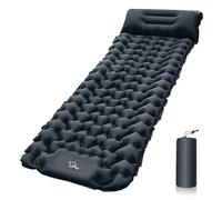 XFYESL Matelas Gonflable Matelas Gonflable de Camping, Matelas de Couchage extérieur avec oreillers, Tapis de Voyage, lit Pliant Le Camping Matelas(Black)