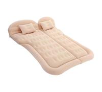 XFYESL Matelas Gonflable Matelas pneumatique floqué pour Voiture, lit de Voyage, Pliable, Gonflable, Coussin de Coffre de Camping, Coussin de véhicule, Confort de Sommeil Le Camping Matelas(Beige)