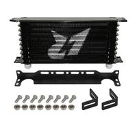 XFYESL Refroidisseur de Transmission Refroidisseur d'huil Refroidisseur d'huile en Aluminium AN10 10 rangées avec kit de Support de Montage 262 mm, Type Trust, Noir/Bleu(Black)