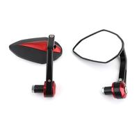 XFYESL Rétroviseurs latéraux Moto Rétroviseurs de Guidon de Moto en Aluminium Sportbike Street Fighter pour Honda CBR650R, Yamaha et Suzuki Rétroviseurs Moto(Red)