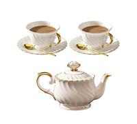 XFZJCHAP BBCBBZ - Bost Bos Bone China Coffee Set l'après-midi Sett Small Ta Ta Tup Housemanding Gift (Argento)
