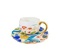 XFZJCHAP BBCBBZ Chinese Tea Tasse et Plateau de thé Set Match Bone China Garden Afternoon Tug Tug