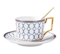 XFZJCHAP BBCBBZ Europe Noble Bone China Coffee Tup Saucer Soucoupe Ensemble 250 ML de Luxe en céramique Tasse café Tasse de thé à thé