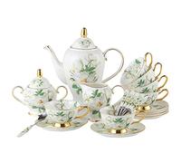 XFZJCHAP BBCBBZ European 15 Skull Porcelain Ceramic Coffee Tasse et Soucoupe Ensemble de thé à thé d'après-midi Anglais