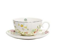 XFZJCHAP BBCBBZ Fashion Little Flower Coffee Tasse de café et Assiette en Porcelaine Haute Tasse de thé Noir et Plaque Tasse de café (Argento)