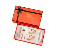 XFZJCHAP BBCBBZ Nouveaux Cadeaux de Mariage, modèles de Couple, Tasses de café en Porcelaine créatives, Une Paire de Coffrets Cadeaux, copines exquises