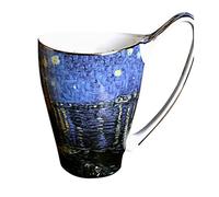 XFZJCHAP BBCBBZ VINCENT Les Tournesols Sunflowers en tasse en garderie tasse de café tasse de lait de lait en porcelaine de porcelaine tasse en céramique (Black-Soul Eater1)