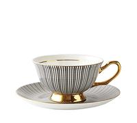 XFZJCHAP BBCBBZ Vintage European Tea Coffee Tup Set Rim Bone China Ceramics Tea Tasse Set Porcelain Luxury Tazas Kitchen Supplies (Vert)