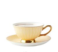 XFZJCHAP BBCBBZ Vintage European Tea Coffee Tup Set Rim Bone China Ceramics Tea Tasse Set Porcelain Luxury Tazas Kitchen Supplies (Vert)