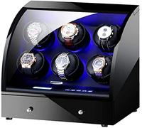 XFZJCHAP Boîte de Montre de Montre Automatique Boîte de Rangement en Bois avec télécommande LCD Screen Tactile en Cuir Soft Watch Oreiller Accessoires, 4 + 3,