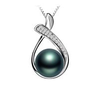 XFZJCHAP Cadeaux pour Femme-Tahitian Black Pearl Collier-Gift for Wife Wedding Birthday Anniversary Jewelry-Mothers Day Cadeaux pour Maman, Cadeaux Cadeaux de la Saint-Valentin pour Elle