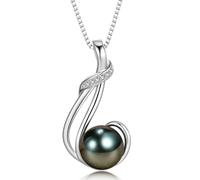 XFZJCHAP Cadeaux pour femmes femme-Tahitian-Black-Pearl-Necklace-Gift For Wife Wedding Birthday Anniversary Bijoux Mothers Day Cadeaux