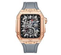XFZJCHAP Case de montre de style dernier ， pour Band 7 8 Kit de modification de luxe Ultra 45 mm pour Iwatch 8 7 45 mm Sobile en caoutchouc fluor avec outil