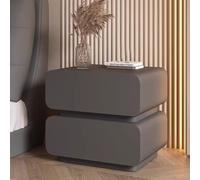 XFZJCHAP Côté D, Table de Chevet de Rangement avec 2 tiroirs, Armoire de Chevet à la crème FRCH, Design entièrement en Sol, pour Le Salon, Chambre (Gris foncé 45 cm / 17,7 Pouces)